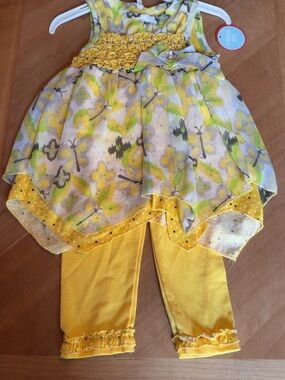 Wonderkids Yellow Floral Toddler Dress